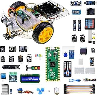 Kits for Raspberry Pi Pico, Sensor Advanced Kit for Programming, Pi Pico Micropython 32 Projects Lessons and 32 Modules with for Programmer