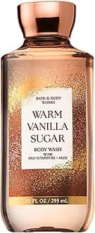 Bath & Body Works Warm Vanilla Sugar Body Wash, Nourishing Cleanser with Pro-Vitamin B5 & Aloe, Sparkling Sugar and Sweet Vanilla Scent, Gentle for Daily Use, 10 fl oz - 1 Pack