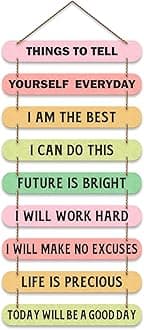 Artvibes Self Motivation Quotes MDF Wood Wall Hanger Ornaments | Quotes Decor Item | Motivational Wall Decor | Wall Poster | Graphic Art | Gift Items | Office Wall Decoration Items (WH_9304N)
