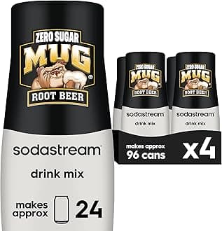 - SodaStream Mug Root Beer Zero Sugar Drink Mix (440ml, Pack of 4)