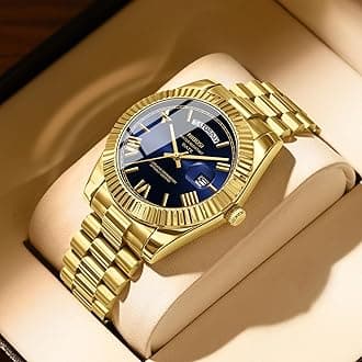 NIBOSI Men Watches Analog Quartz Stainless Steel Rose Gold Silver Watches for Men Waterproof Business Classic Desiger Wrist Watch with Day Date