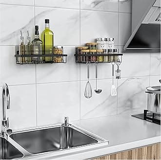 Sulfar Bathroom Shelf | 2-Pack No Drilling Stainless Steel Shower Shelves | Wall Mounted Bathroom Storage Organizer