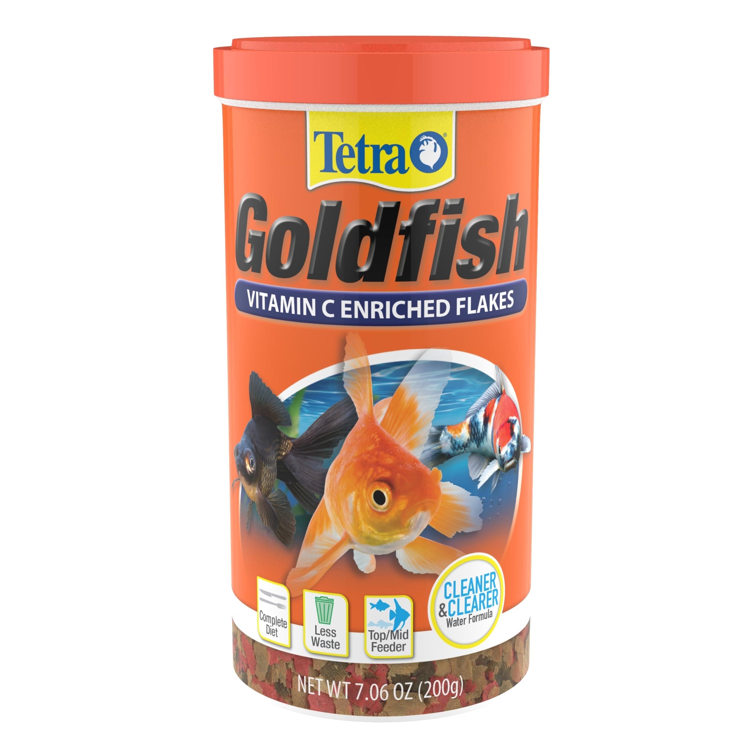 - Goldfish Flakes, Nutritionally Balanced Diet For Aquarium Fish, Vitamin C Enriched Flakes, 7.06 oz
