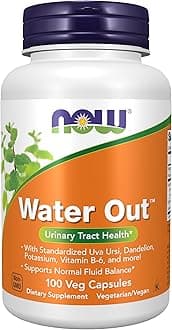 NOW Foods Supplements, Water Out With Standardized Uva Ursi, Dandelion, Potassium and Vitamin B-6, 100 Veg Capsules