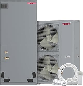 TOSOT 60,000 BTU Ducted Central Air Conditioner Heat Pump System, 5 Ton Inverter Split System AC with Energy Star, Originality Two-Stage Compressor, 50 Ft Copper Line Set, Work in -22-130℉, 18.5 SEER2