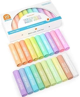 Shuttle Art Tempera Crayons 20 Colors Pastel Set, Quick-Drying, Washable with Water, Tempera Paint Sticks, Retractable, Safe, Washable, Break-Resistant, Graffiti, Coloring, Can be Used on Paper/Glass