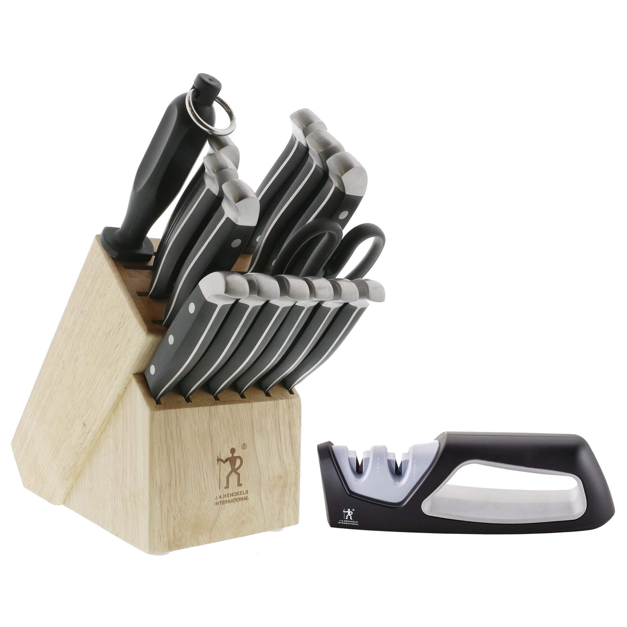 Statement 15-pc Knife Block Set with sharpener