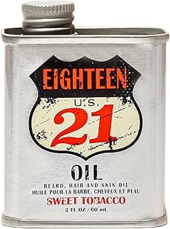 Hair, Skin & Beard Oil for Men, 4 Scents - Non-Greasy, Conditioning Balm with Castor Seed, Jojoba, and Argan Oils - Premium Tattoo and Mustache Care Products