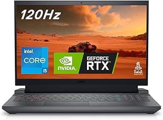 Dell G15 5530 15.6" FHD 120Hz Gaming Laptop, Intel Core i5-13450HX, NVIDIA GeForce RTX 3050 6GB, 16GB RAM, 512GB SSD, Windows 11 Home, English-UK Backlit Keyboard, Dark Shadow Grey
