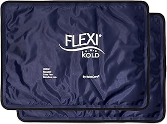 FlexiKold Ice Packs (Standard Large) - Two (2) Reusable Gel Cold Packs for First Aid, Sports Injuries, Pain Relief and Cold Therapy - (36.8 cm x 26.5 cm)