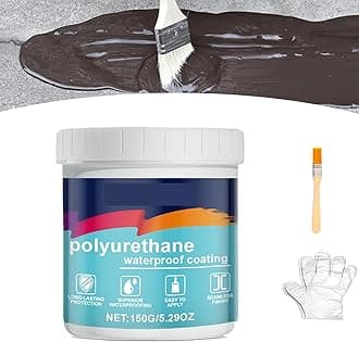Polyurethane Waterproof Coating, Polyurethane Waterproofing and Leak Repair Eco-friendly Coating,Invisible Clear Waterproof Sealant, Tile Trapping Repair Wall Mending Agent Glue (White,150 G)