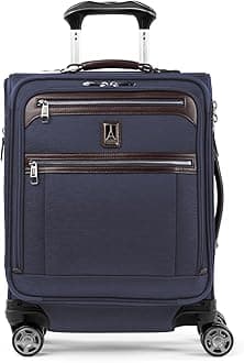 Travelpro Platinum Elite Softside Expandable Spinner Wheel Luggage, True Navy Blue, Carry-On 19-Inch, Platinum Elite Softside Expandable Spinner Wheel Luggage