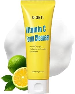 O!Get! Vitamin C Daily Foam Gentle Face Cleanser - Vitalizing Pore Cleanser Moisturises Revitalises for Brighter Clearer Skin - 120g