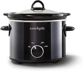 Crock-Pot 2-QT Round Manual Slow Cooker, Black (SCR200-B)