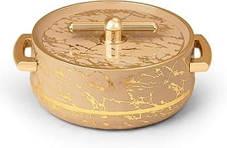 SELVEL Elegance Casserole | Advanced PU Insulation | Elegant Design Hot Pot | Hot Case Keeps Food Hot & Fresh for Hours | Serve Chapati, roti, Biryani and More (Royal Turkish Ivory, 1200)
