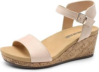 Women's Open Toe Buckle Ankle Strap Platform Wedge Sandals for Women Summer Dressy Shoes | Women, Wedge, Platform, Open Toe, Ankle Strap, Buckle