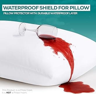 Utopia Bedding Set of 4 Waterproof Pillow Protectors with Toddler Size (White), Ultra Soft Pillow Covers, Bed Bug and Dust Mite Proof Pillow Encasements, Moisture Wicking Pillow Cases