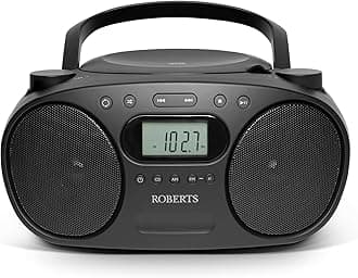 ZOOMBOXFM AM/FM CD Boombox with Bluetooth, Black