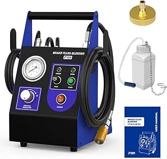 BELEY Automatic Brake Fluid Bleeder Kit, 0.7~2.5 Bar Pulsed Brake Oil Exchanger 110V Electric Brake Flush Machine One-Man Brake Bleeding Tool 1.6L/min Flow Airless Vacuum Filling for BMW,Benz,VW,Audi