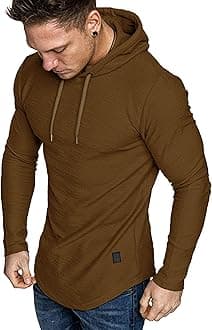 Mens Fashion Athletic Hoodies Sport Sweatshirt Solid Color Fleece Pullover