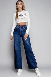 Women’s High-Waist Straight-Fit Denim Jeans – Style and Fashionable Casual Wear