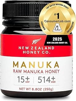 New Zealand Honey Co. Raw Manuka Honey UMF 15+ | MGO 514+, UMF Certified / 8.8oz
