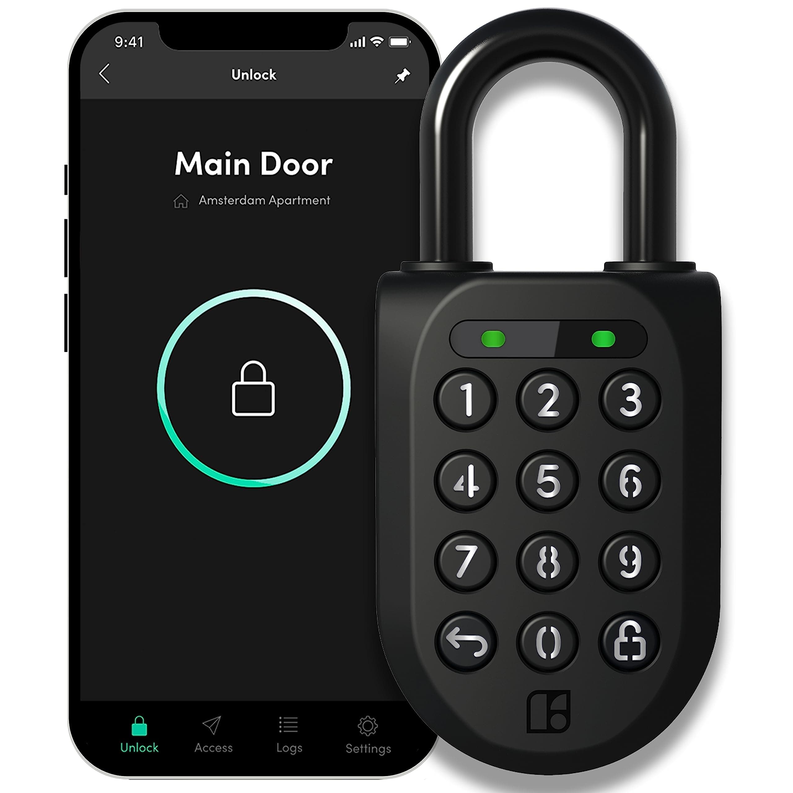 igloohome - Smart Combination Padlock with Code, Heavy Duty Padlock, Digital Lock for Outdoors, Weatherproof, Tamper-Proof, Safe with High Security, Bluetooth Equipped, Works Offline (Padlock 2)