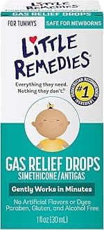 Little Remedies Gas Relief Drops, Natural Berry Flavor, Safe for Newborns 1.0 Fl Oz (Pack of 2)