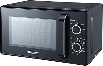 Super General 20 Liter Microwave Oven SGMM921NHB, 700W, 5 Microwave Power Levels, 35-Minutes Kitchen Timer, Defrost Setting, Cooking End Signal, 43.9 x 35.8 x 25.8cm (WxDxH), Black