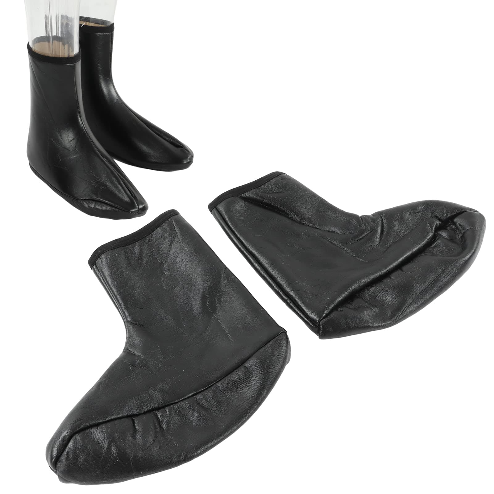 Leather Zipper Socks
