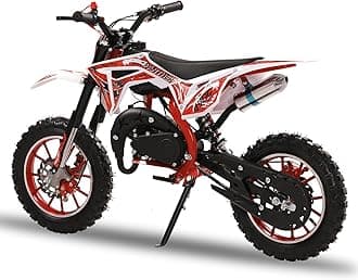 Mini Dirt Bike for Kids & Adult,49cc 2-Stroke Off Road Gas Power Mini Motorcycle,Trail Pocket Motorbike,Mini Bikes Motorcycle Max Load 331Lbs for Uphill & Up to 40KM/H Red