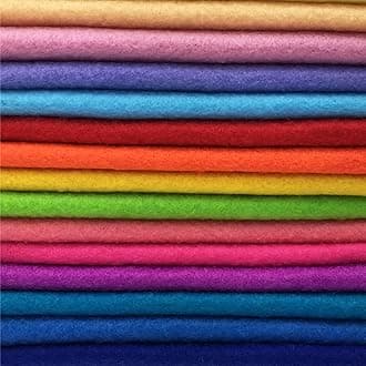 28pcs 8 x 8 inches (20cmx20cm) 1.4mm Thick Soft Felt Fabric Sheet Assorted Color Felt Pack DIY Craft Sewing Squares Nonwoven Patchwork