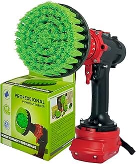 Premium Drill Brush Professional – Medium-Stiff 13 cm Green | Scratch-Free Kitchen Cleaning Brush for Ovens, Hobs, Worktops, Floor Tiles, Linoleum, Cupboard Doors and Greasy Cookware