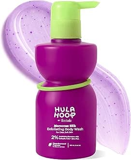 Hula Hoop Exfoliating Body Wash by Foxtale | 2% Salicylic Acid + Zinc PCA | Reduces Body Acne, Strawberry Legs & Tan | Exfoliates & Moisturizes to Reveal Smooth & Bump-free Skin | 250ml