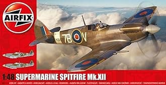 Model Set - A05117A Supermarine Spitfire Mk.XII Model Building Kit - Plastic Model Plane Kits for Adults & Children 8+, Set includes Sprues & Decals - 1:48 Scale Model