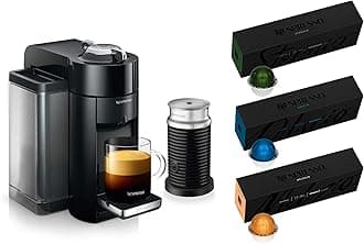 Nespresso Vertuo Coffee and Espresso Machine Bundle by De'Longhi Aeroccino Milk Frother
