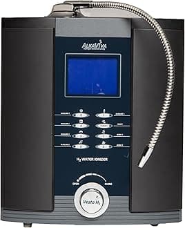 AlkaViva Vesta H2 Alkaline Water Machine, Water Ionizer Machine for Home pH 3.5-11, Only EPA Lab Tested Ionized Water Machine, Fully Automatic, Easy to Install & Use, Black