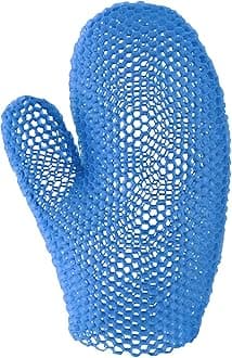 Spa Bath Mitt Body Exfoliator Face Antibacterial Scrub Sponge (Blue)