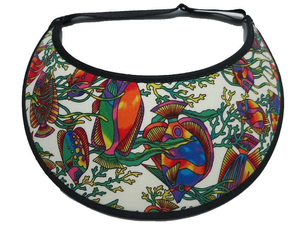 No Headache Midsize Visor FISH WHITE