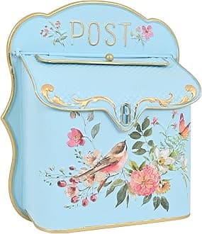 BIG FORTUNE Wall Mount Mailbox for House Outside Vintage Metal Door Mailbox A...