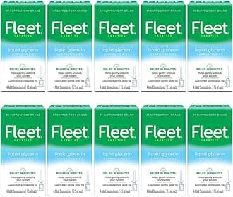 Fleet Liquid Glycerin Suppositories, 4 Count (Pack of 10)
