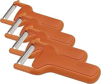 Joseph Joseph SafeStore Peeler, One Size, Orange (Pack of 4)