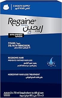 Men Foam 5% 60g Triple Pack, Advanced Hair Regrowth Treatment for Men, Minoxidil Foam for Thinning Hair, Easy to Apply, Clinically Proven Formula, 3 Month Supply