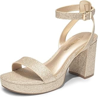 Platform Heels for Women High Block Chunky Open Toe Ankle Strap Heels Fashion Wedding Party Evening Prom Dance Dress Pump Sandals Shoes