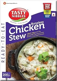 - Tasty Nibbles Ready to Eat Chicken Stew 200g[Pack of 1]|Open Heat & Eat | No Food Additives Added | Japanese Retort Technology