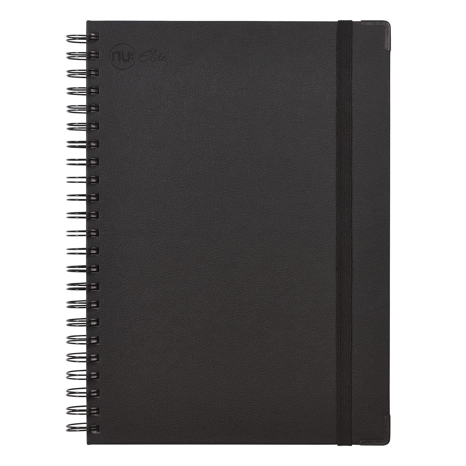 NU Notebooks - Elite Prestige Range - Wire Journal Notebook - A4 Notebook - Hardback Notebook - Stationery Notebooks - Black Journal - 140 Pages