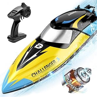 DEERC 2104 RC Boat Boat RC High Speed Brushless Motor 35 km/h RC Boat Waterproof Overturn Recovery Low Voltage Alarm Demo Mode LED Light Speed Adjustable 2.4 Ghz Radio Control Toy for Children