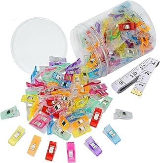 120 PCS Multipurpose Sewing Clips for Fabric, Mini Clips for Sewing, Sewing Fasteners Clips, Multi-Color Crafting Tools for Fabric Sewing Binding Crafting (Multiple Colour-120PCS)