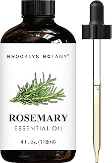 Brooklyn Botany Rosemary Essential Oil - Huge 4 Fl Oz - 100% Pure and Natural - Premium Grade with Dropper - for Aromatherapy and Diffuser