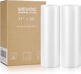 Wevac Food Vacuum Sealer Bags 28x1500cm Rolls 2 Pack for Food Saver, Seal a Meal, Weston. Commercial Grade, BPA Free, Heavy Duty, Great for Vac Storage, Meal Prep or Sous Vide Cooking